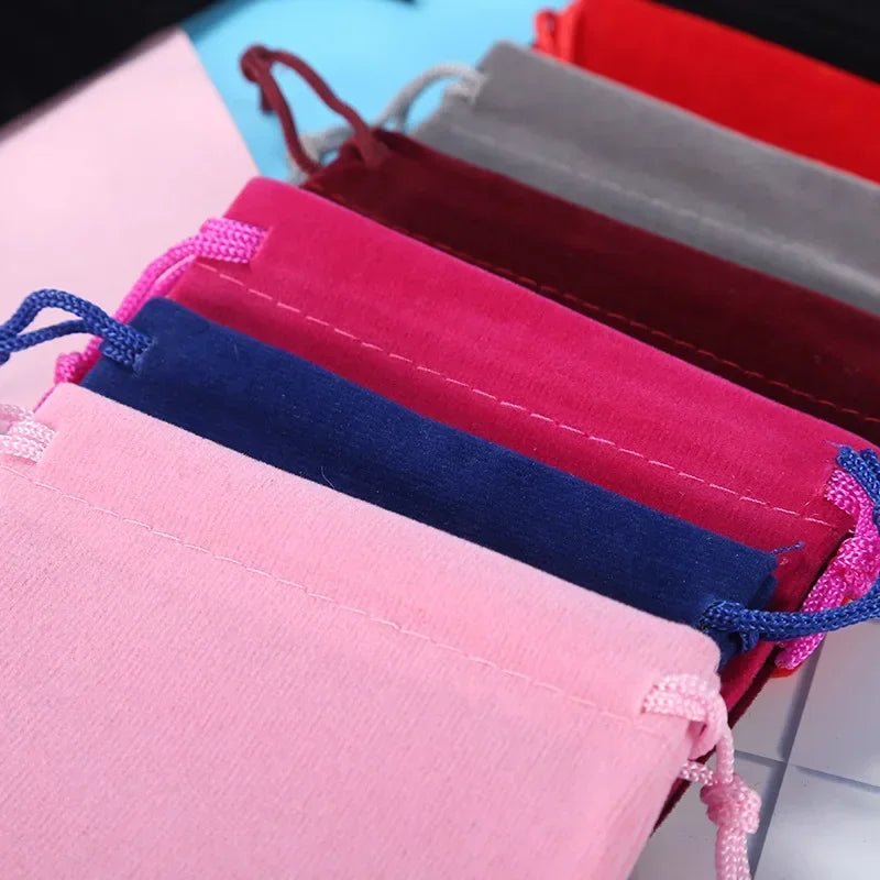 Velvet Drawstring Bags Jewelry Pouches Six Size Set For Weddings Christmas Gifts