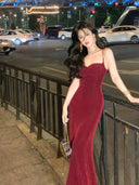 Velvet Evening Gown: Elegant Winter Dress Collection 2023