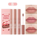 Velvet Matte Lip Trio Colorful Long Lasting Lipstick Set