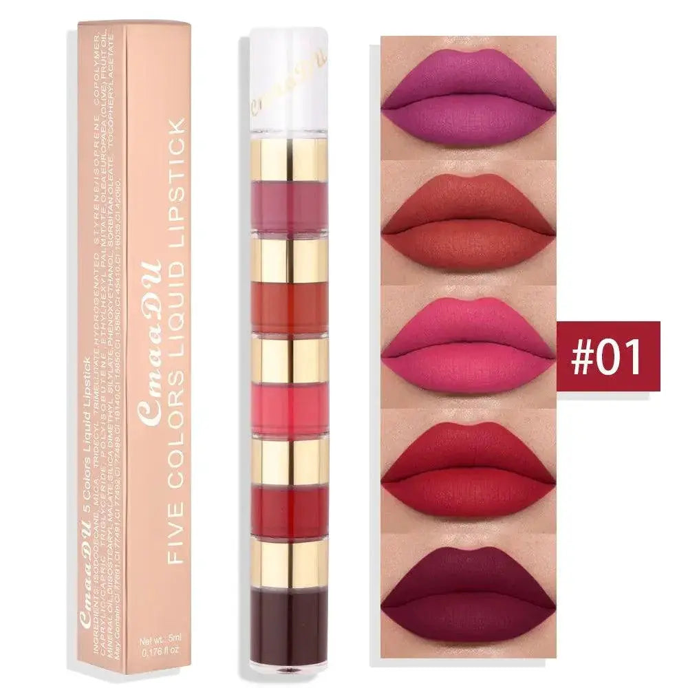 Velvet Red Matte Lipstick Set Hydrating Long Lasting Shades