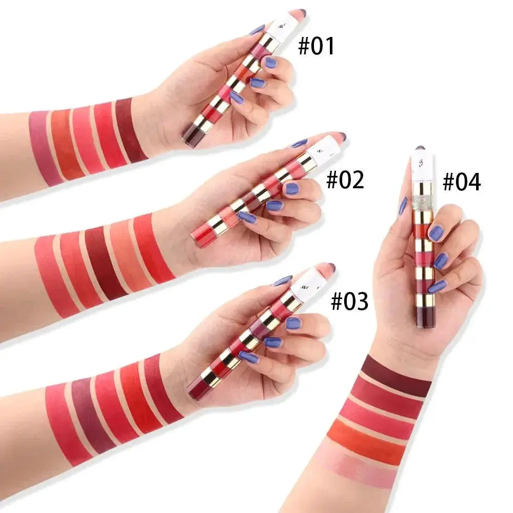 Velvet Red Matte Lipstick Set Hydrating Long Lasting Shades