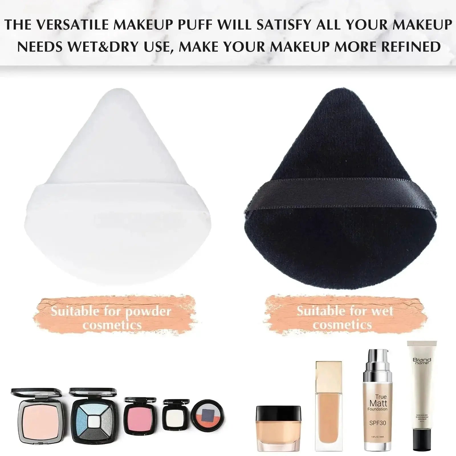 Velvet Triangle Makeup Sponge For Flawless Finish Easy Clean