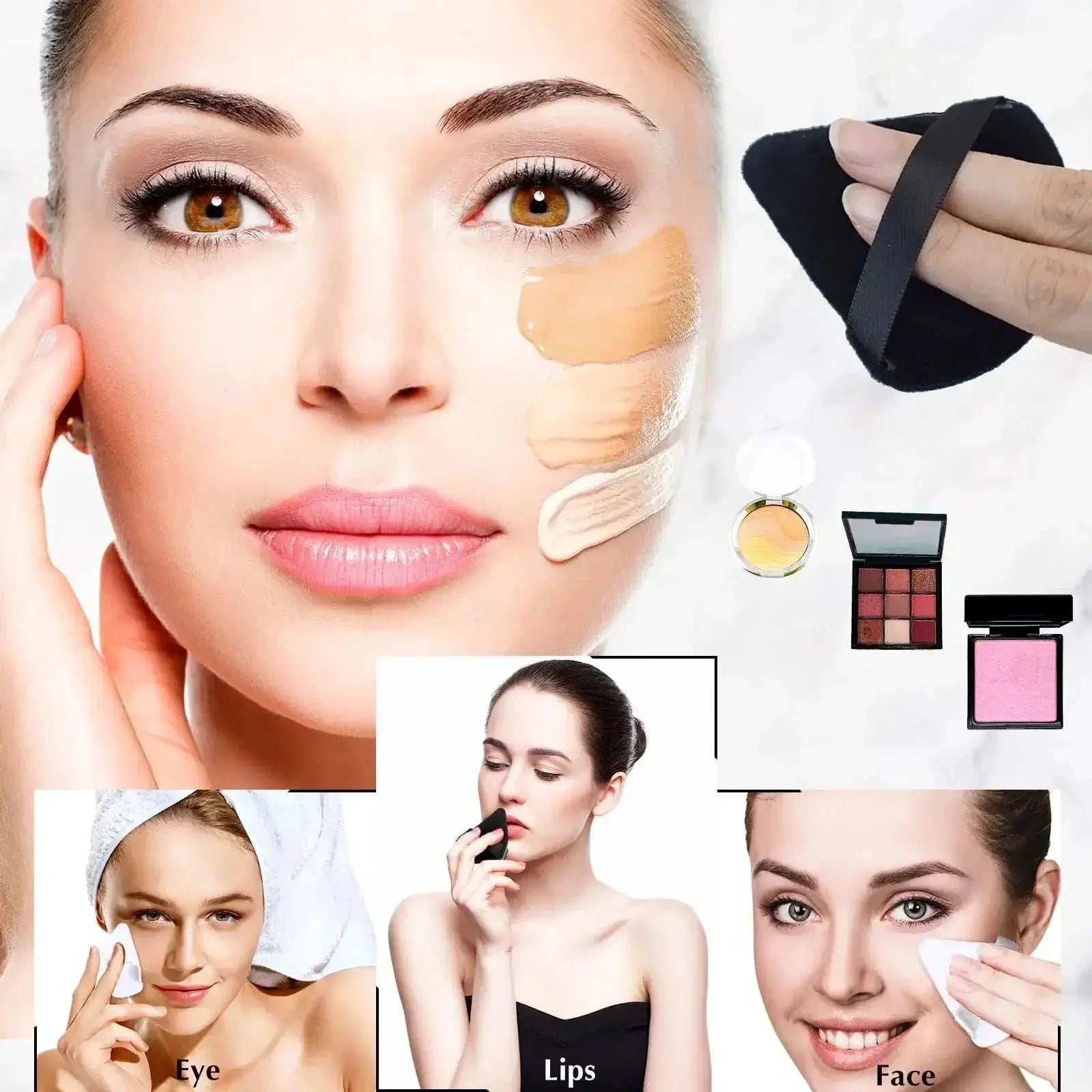 Velvet Triangle Makeup Sponge For Flawless Finish Easy Clean