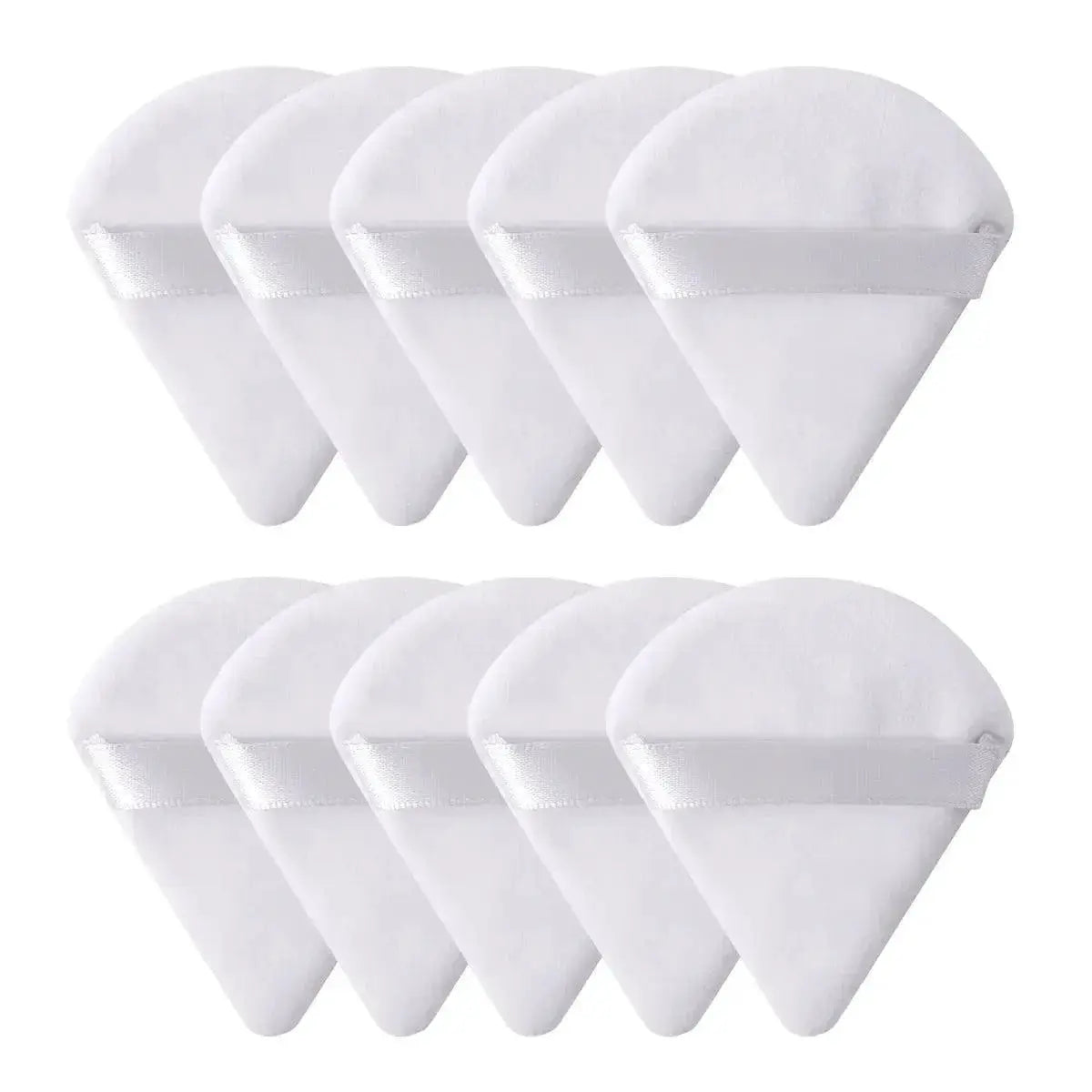 Flawless Base Velvet Triangle Sponge Set — 20pcs white-black