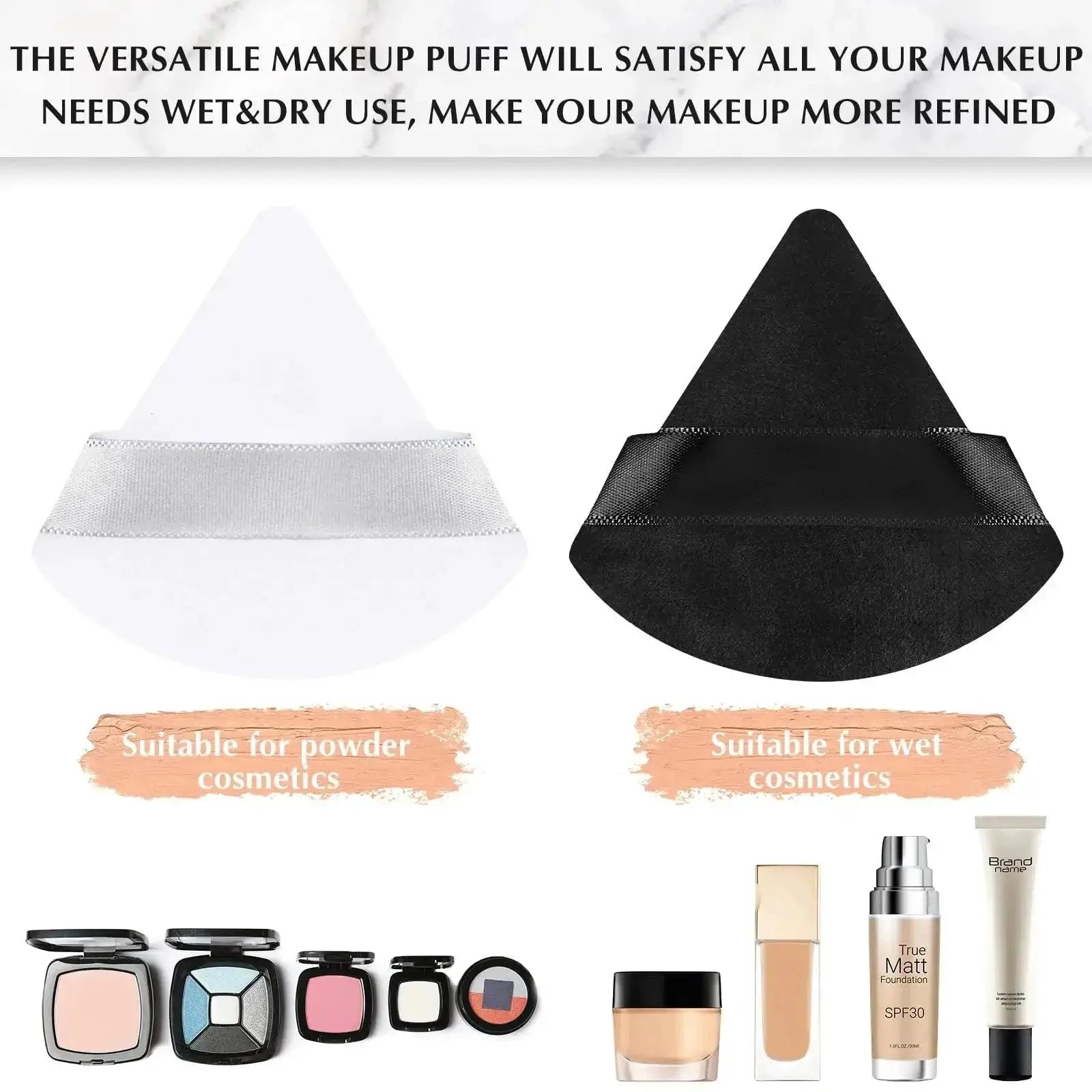 Velvet Triangle Makeup Sponge Set For Flawless Application