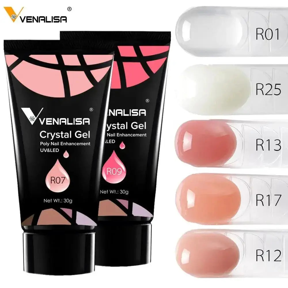 Venalisa Clear Poly Gel Fiberglass Nail Extension Kit