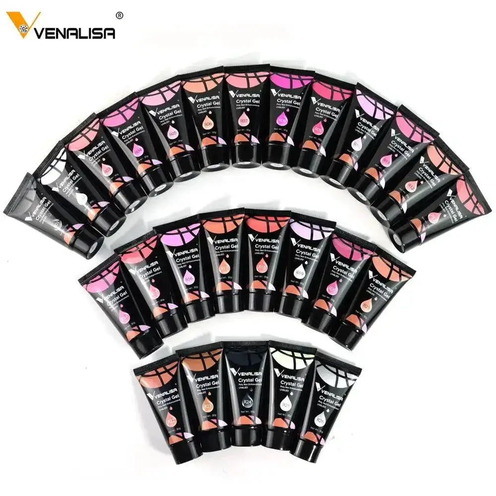 Venalisa Clear Poly Gel Fiberglass Nail Extension Kit