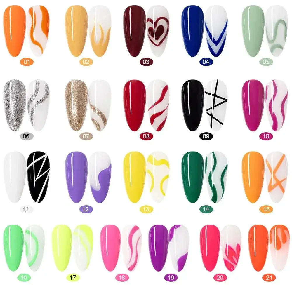 Venalisa French Nail Gel Polish DIY Glitter Art Kit 55ml