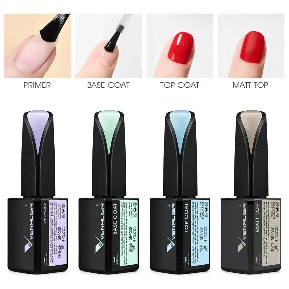 Venalisa Jelly Gel Nail Polish Kit Vibrant Colors Set