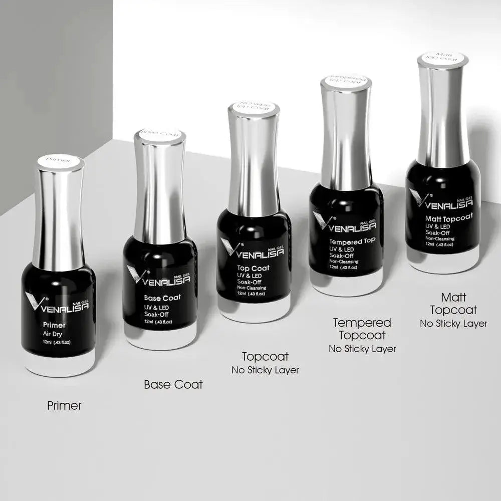 Venalisa Platinum Gel Polish Set Vibrant Colors Top Coat