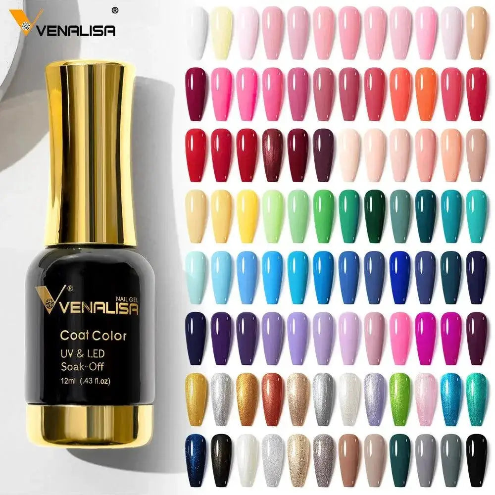 Venalisa Platinum Gel Polish Set Vibrant Colors Top Coat