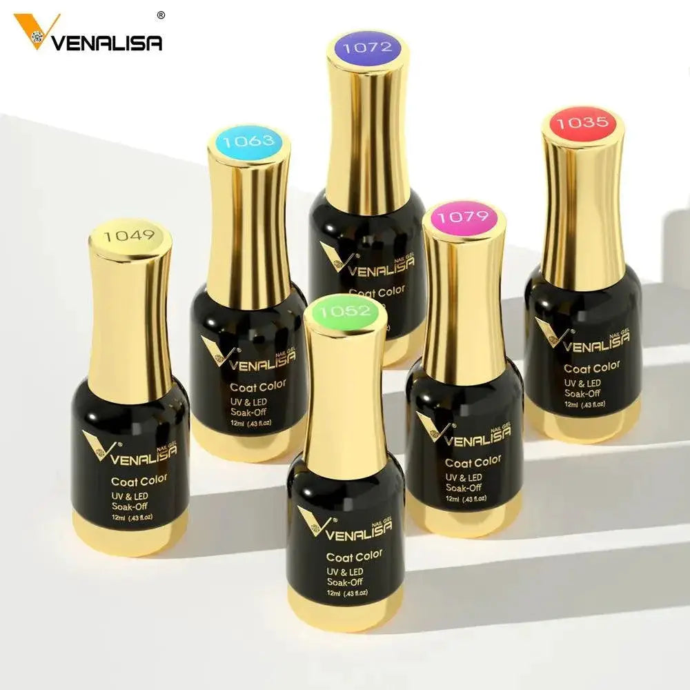 Venalisa Platinum Gel Polish Set Vibrant Colors Top Coat