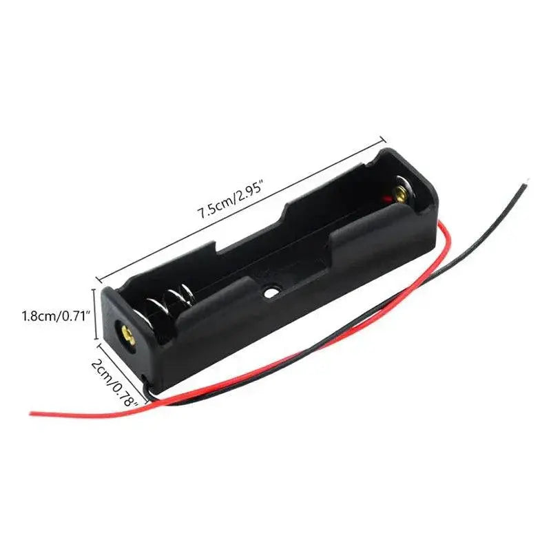 Versatile 18650 Battery Holder With Wire Leads 1 To 4 Slots