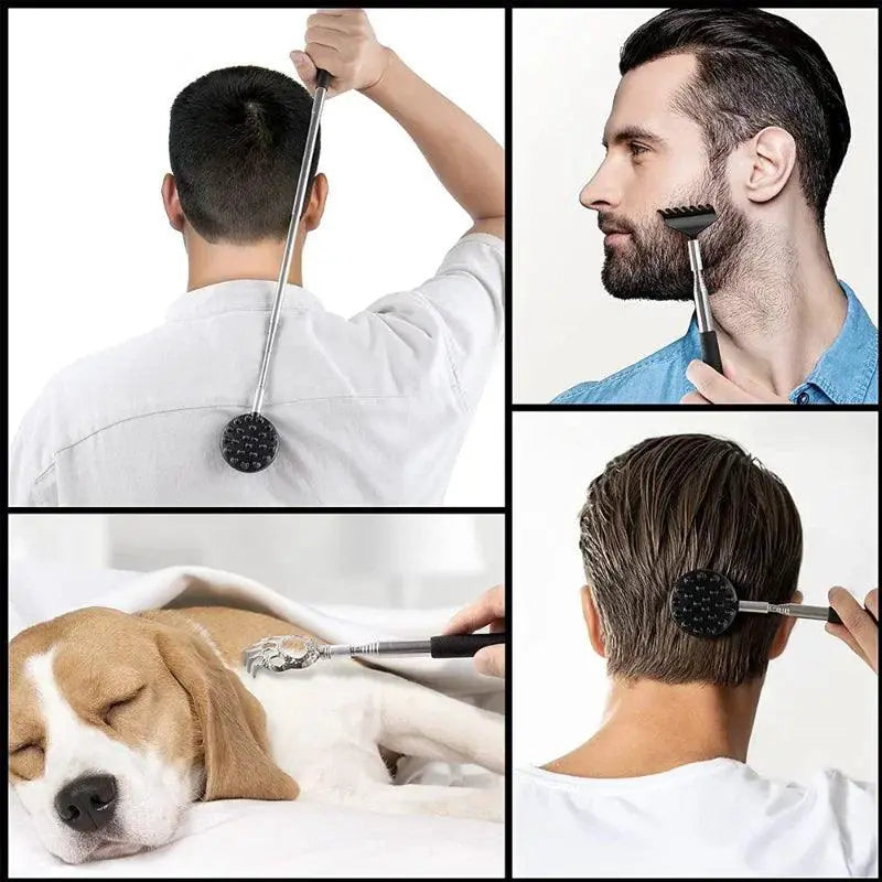 Versatile 3 - In - 1 Telescopic Back Scratcher for Comfort