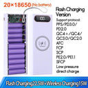 Versatile Detachable 18650 Battery Power Bank Case Fast Charging