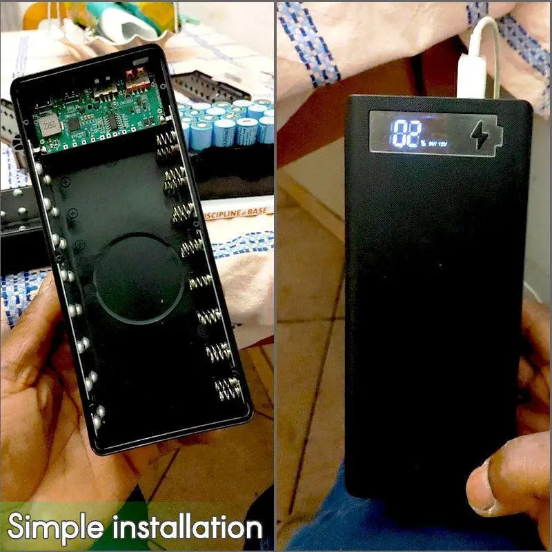 Versatile 18650 Battery Power Bank Case Fast Charging