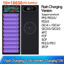 Versatile Detachable 18650 Battery Power Bank Case Fast Charging