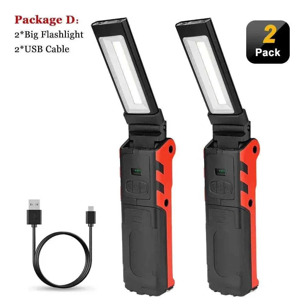 Versatile Dimmable COB LED Work Light USB Rechargeable