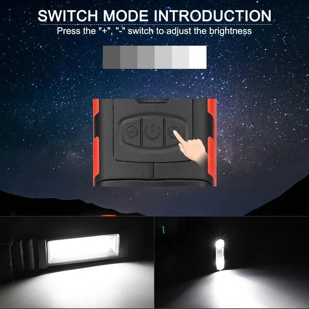 Versatile Dimmable COB LED Work Light USB Rechargeable