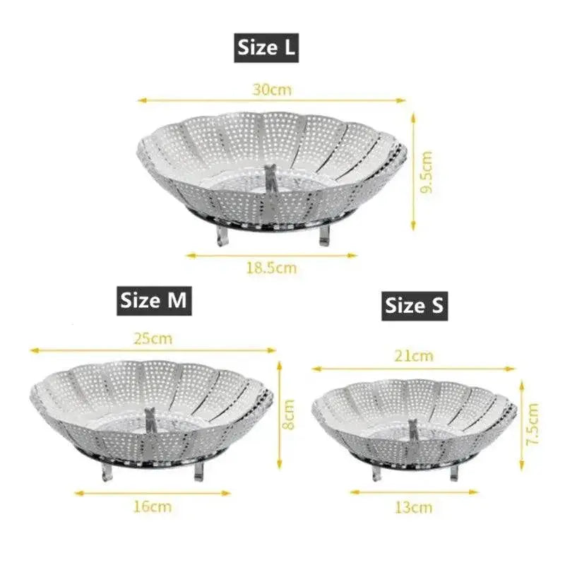 Versatile Folding Stainless Steel Steamer Rack For Veggies