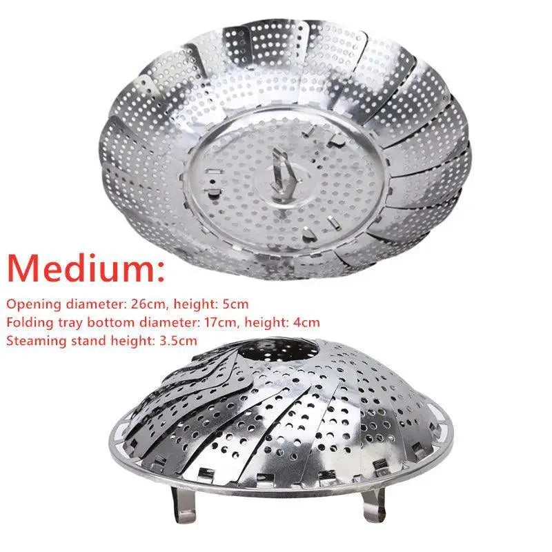 Versatile Folding Stainless Steel Steamer Rack For Veggies