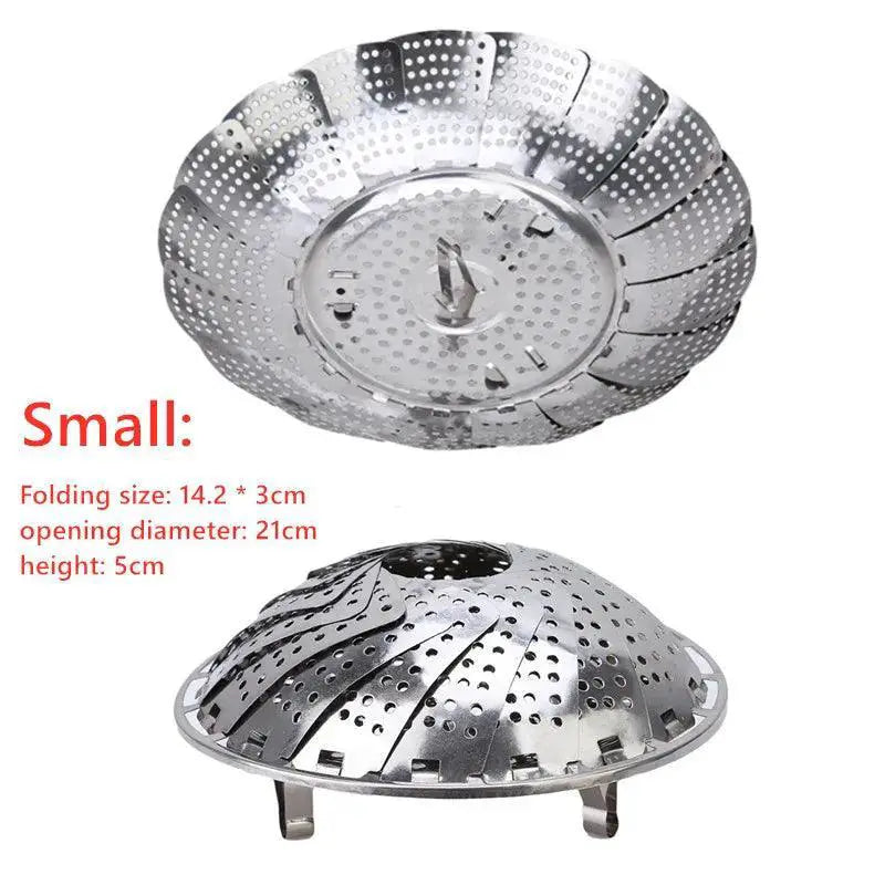 Versatile Folding Stainless Steel Steamer Rack For Veggies — product view 8