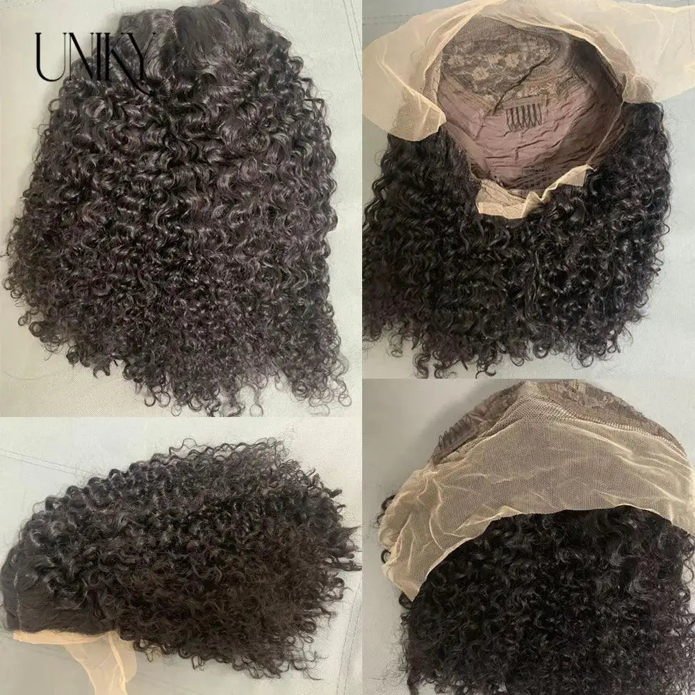 Versatile Kinky Curly Bob Wig Remy Human Hair Style