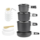 Versatile Lightweight Camping Cookware Set for 1-7 People