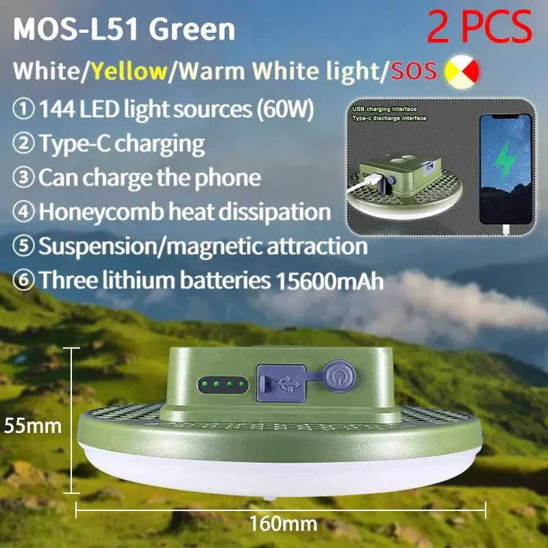 Outdoor LED Lantern With Power Bank And Waterproof Design