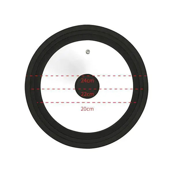 Versatile Tempered Glass Universal Lid 16cm To 32cm