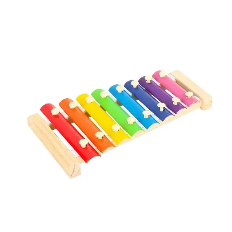 Vibrant Eight Tone Wooden Xylophone for Kids Gift Toy Set