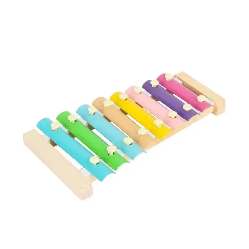 Vibrant Eight Tone Wooden Xylophone for Kids Gift Toy Set