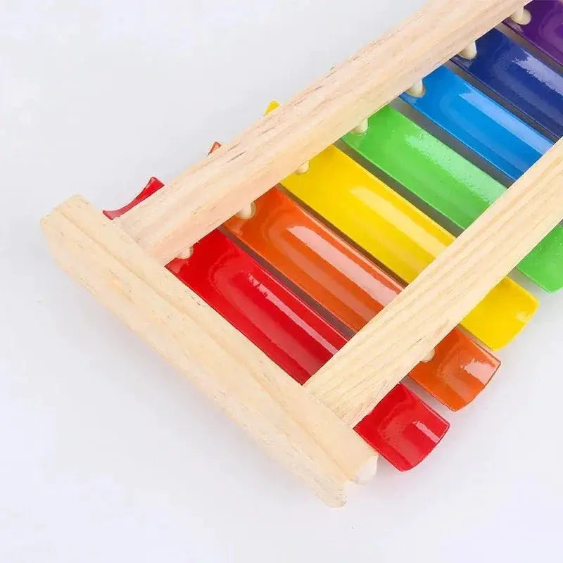 Vibrant Eight Tone Wooden Xylophone for Kids Gift Toy Set