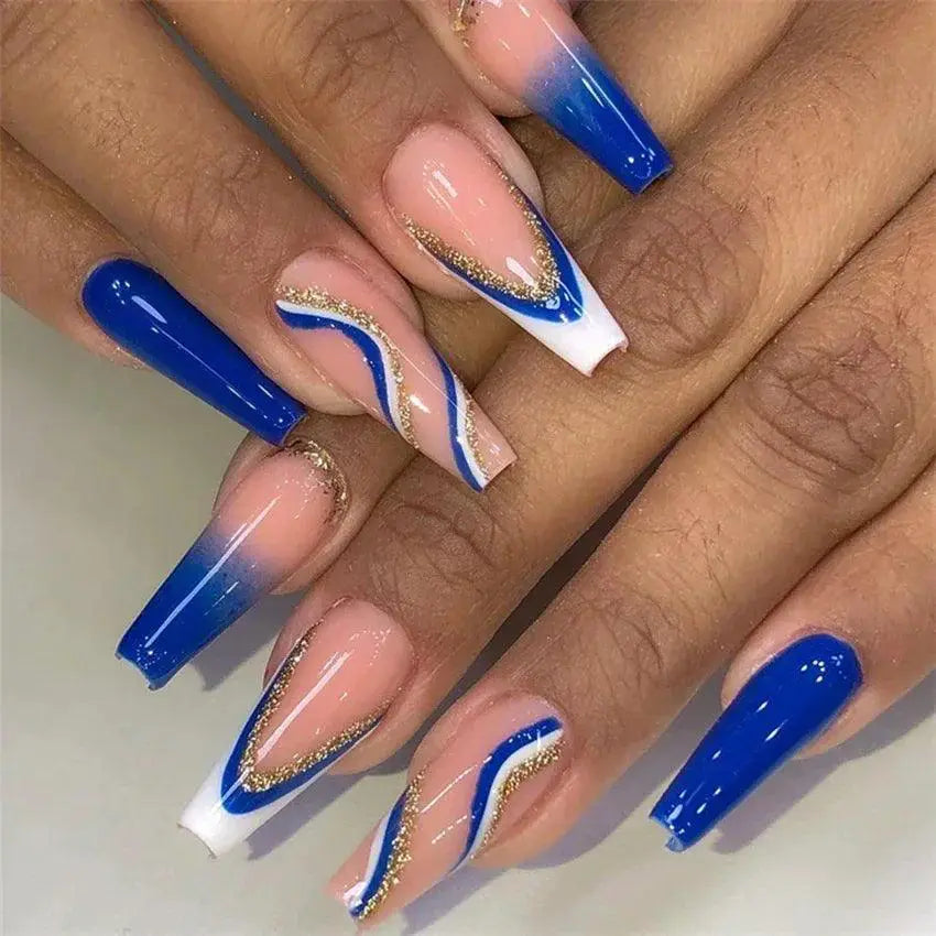 Vibrant Ballet False Nails Kit Colorful Waterproof Design