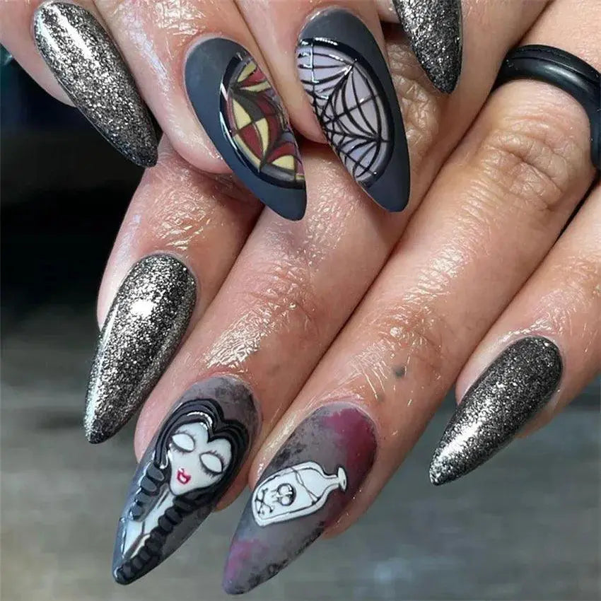 Vibrant Ballet False Nails Kit Colorful Waterproof Design