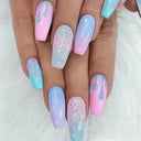 Vibrant Ballet False Nails Kit Colorful Waterproof Design