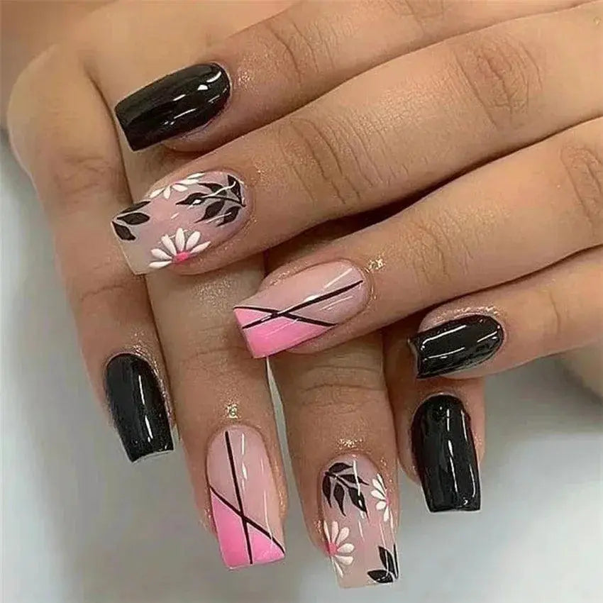 Vibrant Ballet False Nails Kit Colorful Waterproof Design