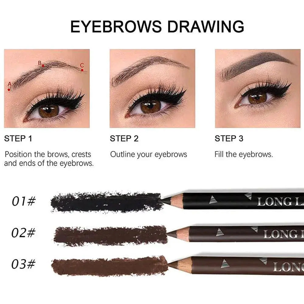Vibrant Brow Pencil Set Waterproof Long Lasting Kit
