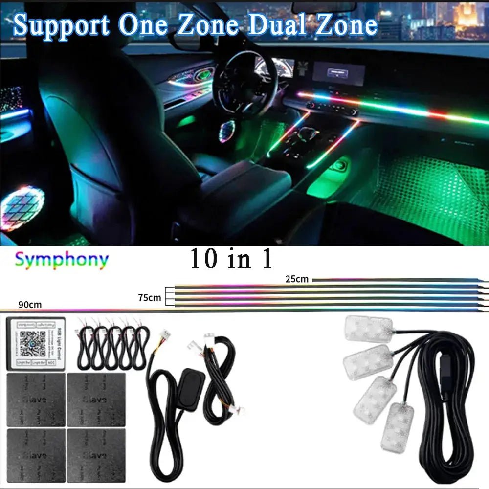 Vibrant Car Ambient Light Kit for Mood