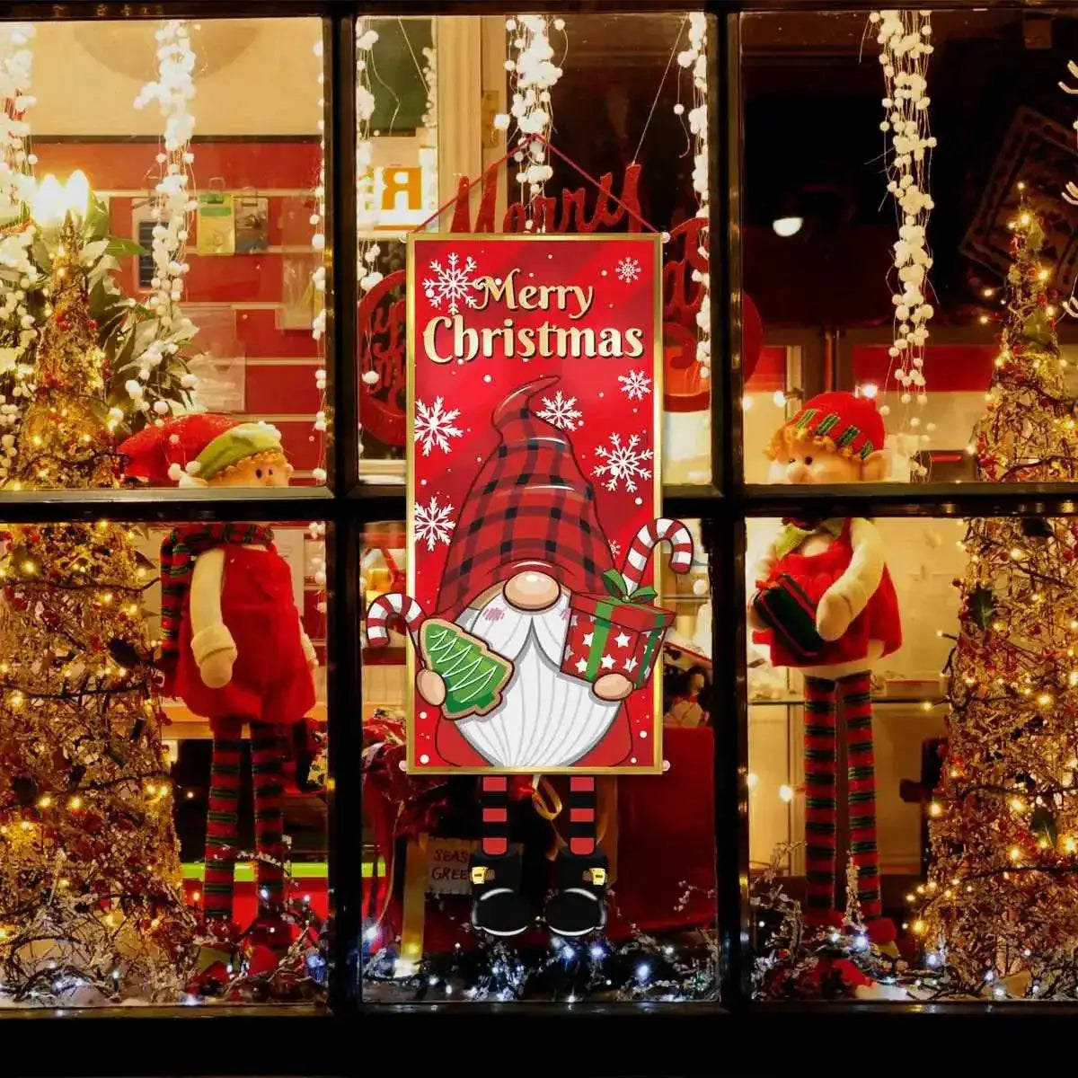Vibrant Christmas Hanging Flags Set For Cheerful Home Decor