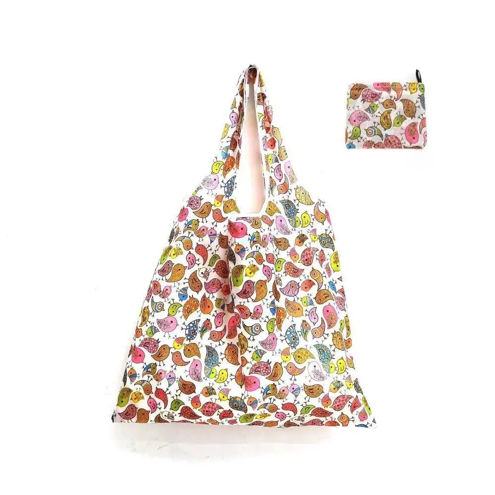 Vibrant Lemon Print Large Capacity Foldable Tote Bag With Reusable Pouch