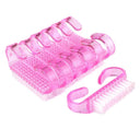 Vibrant Nail Brush Set for Manicure and Pedicure Brushes