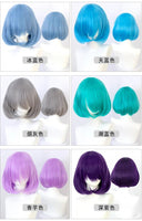 Vibrant Ombre Short Bob Wig: Bold Colors High Quality Hair