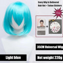 Vibrant Ombre Short Bob Wig: Bold Colors High Quality Hair