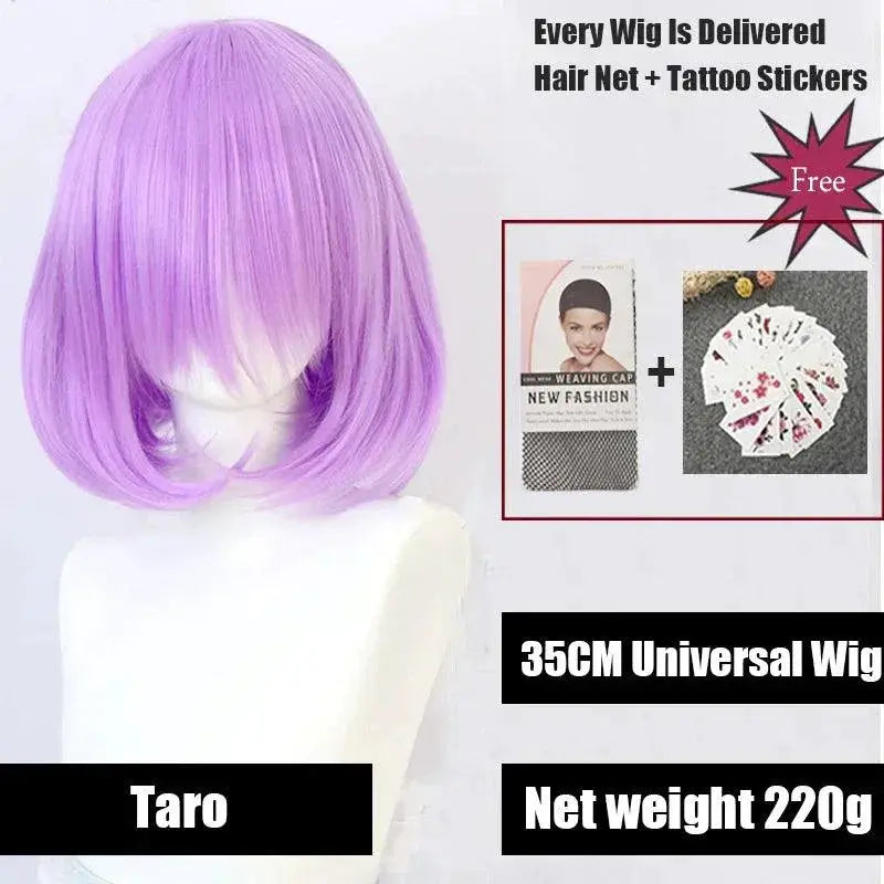 Vibrant Ombre Short Bob Wig Bold Colors High Quality Hair