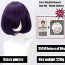Vibrant Ombre Short Bob Wig: Bold Colors High Quality Hair