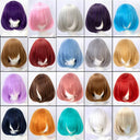 Vibrant Ombre Short Bob Wig: Bold Colors High Quality Hair