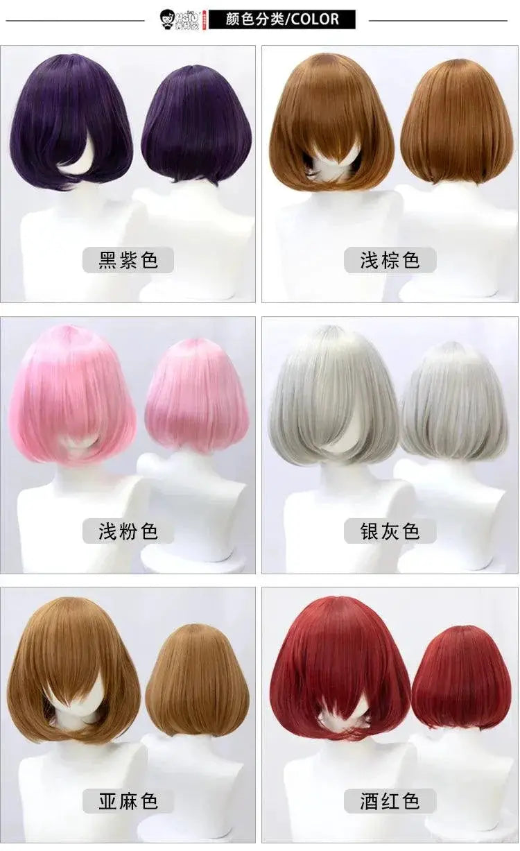 Vibrant Ombre Short Bob Wig Bold Colors High Quality Hair