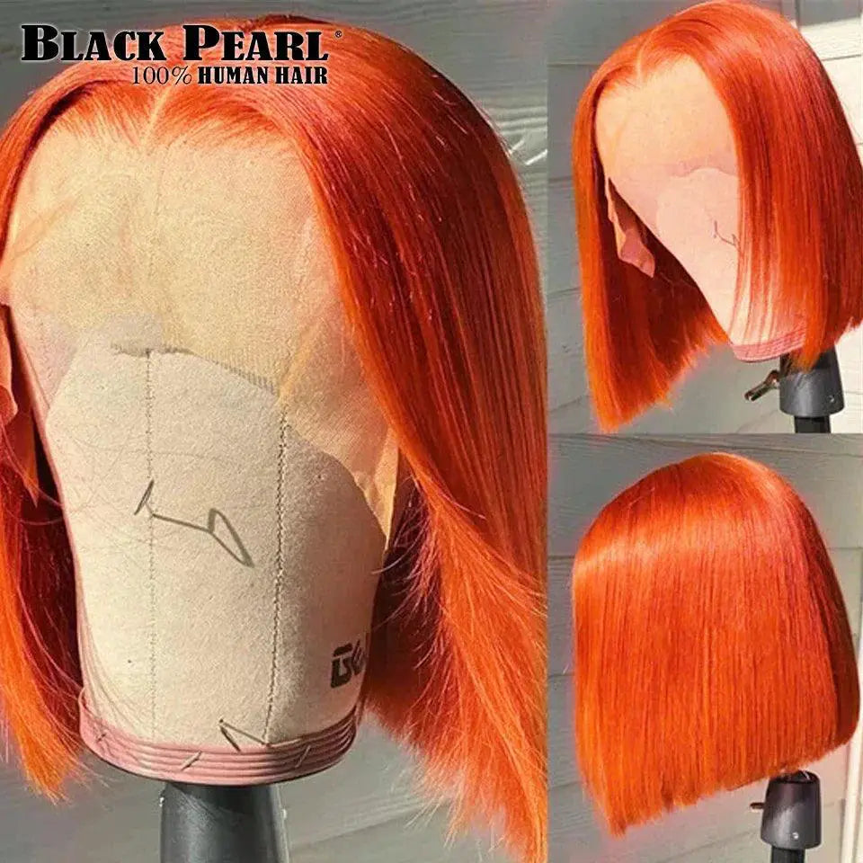 Vibrant Pink Blonde Bob Wig With Ginger Highlights Remy Hair