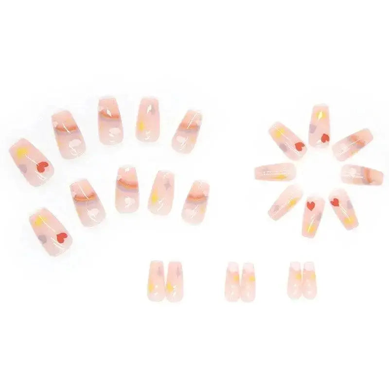 Vibrant Rainbow Ballerina Nail Art Set For Fun Styles
